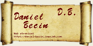Daniel Becin vizit kartica